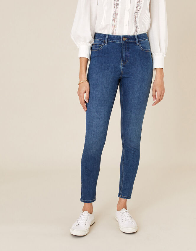 Iris Regular-Length Skinny Jeans, Blue (DENIM BLUE), large