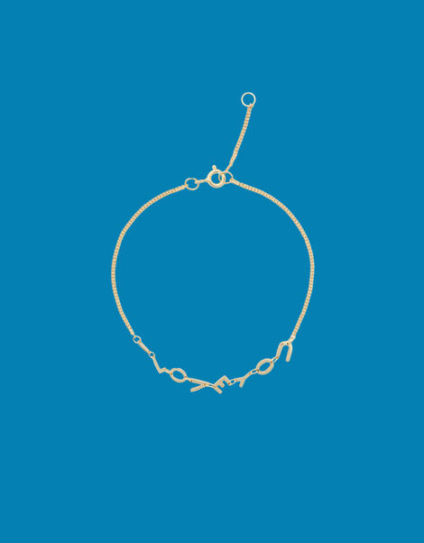 Anna and Nina Gold-Plated "I Love You" Bracelet, , large