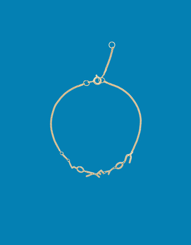 Anna and Nina Gold-Plated "I Love You" Bracelet, , large
