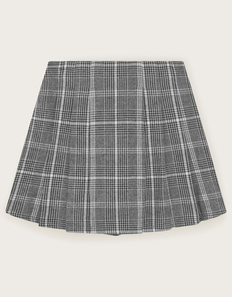 Pleated Check Skort, Grey (GREY), large