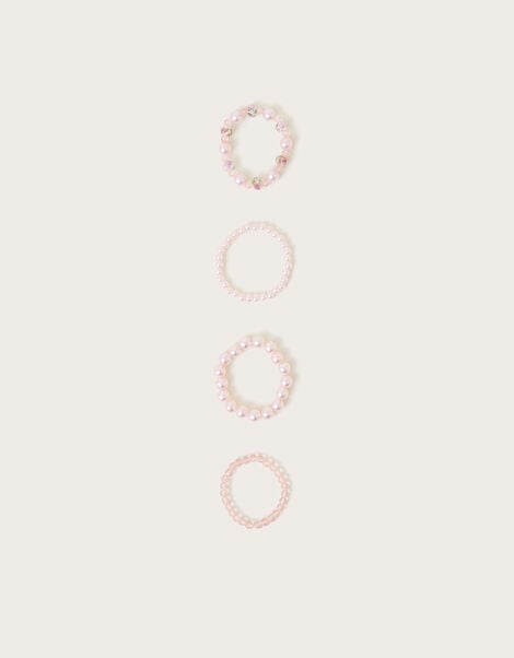 4-Pack Pearl Bead Stretch Bracelets, , large