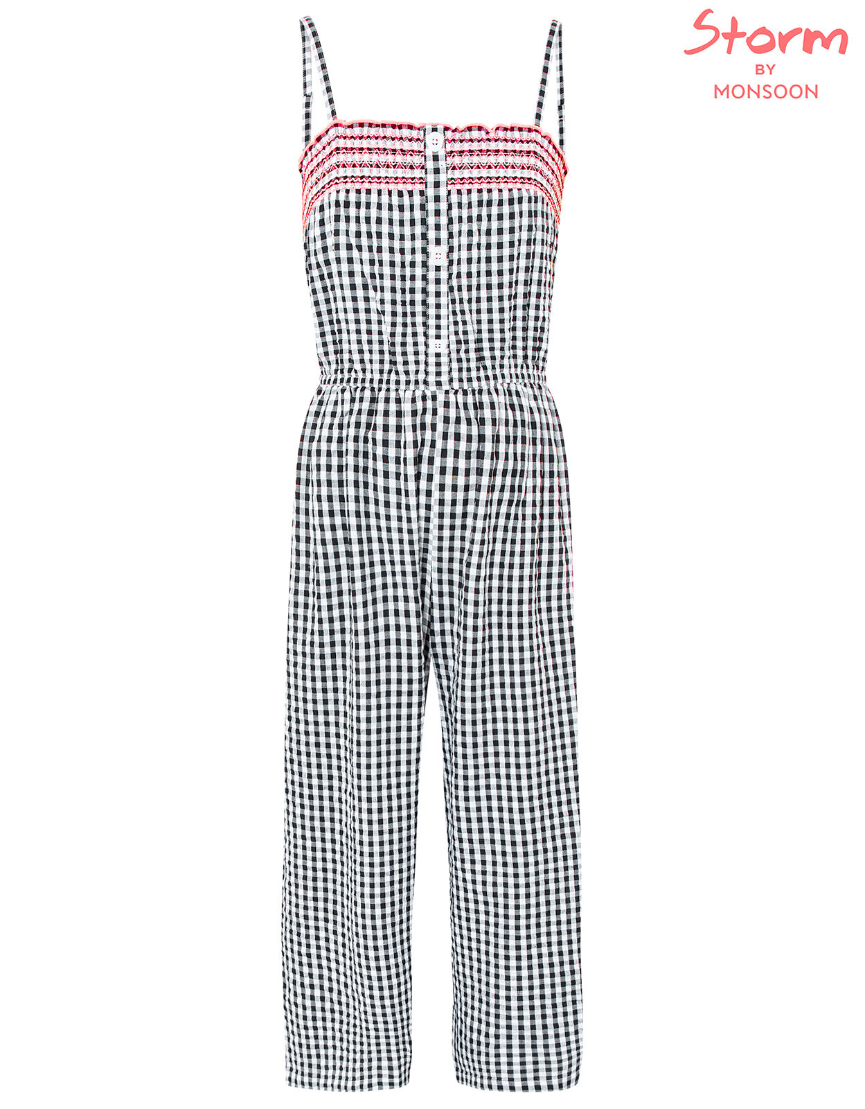 Monsoon gingham jumpsuit best sale