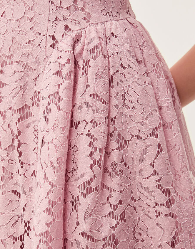 Lydia Sleeveless Lace Midi Dress, Pink (PINK), large