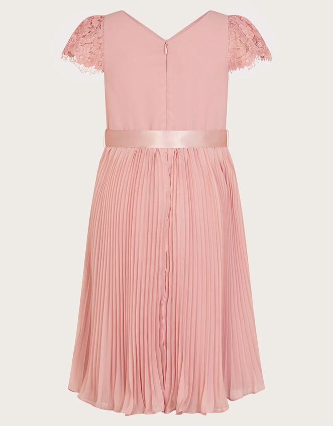 Katy Lace Pleated Dress, Pink (PINK), large
