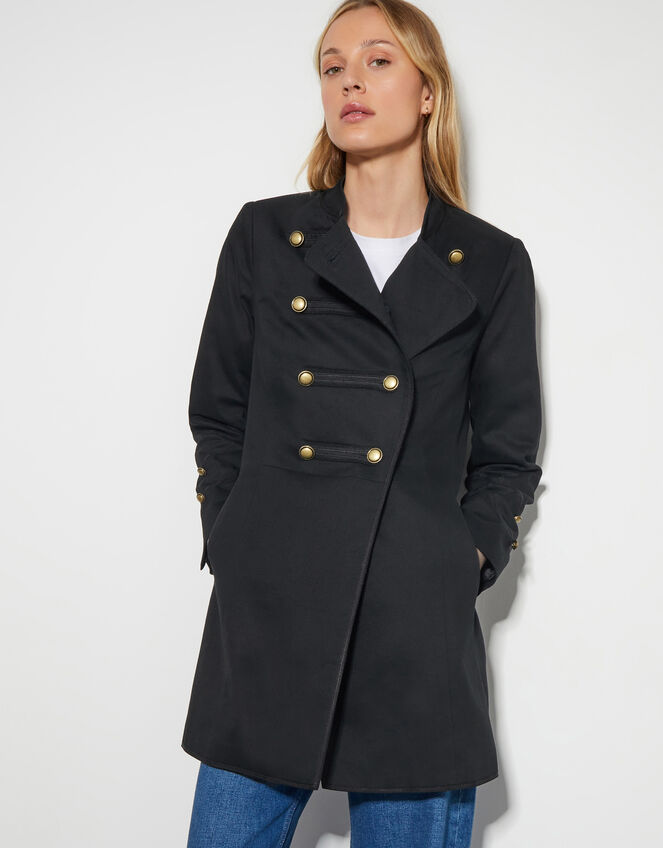 Inez Military Jacket, Black (BLACK), large