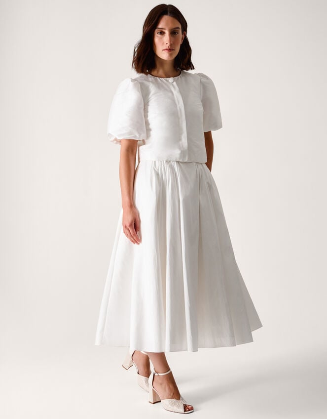 Mia Puff Sleeve Wedding Jacket, Ivory (IVORY), large