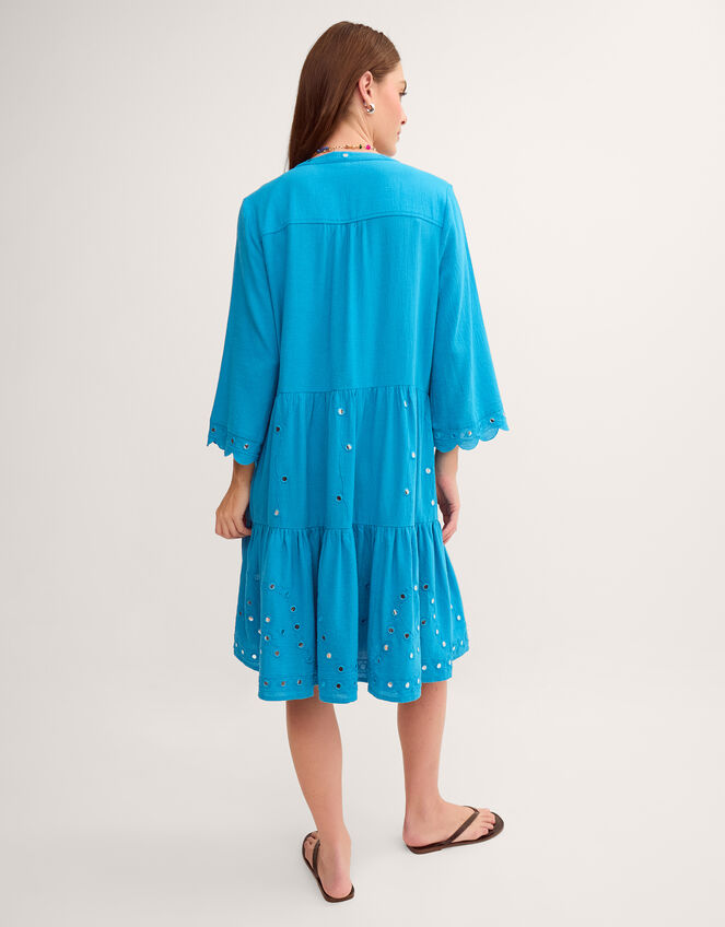 Maddie Mirror Midi Kaftan, Teal (TEAL), large