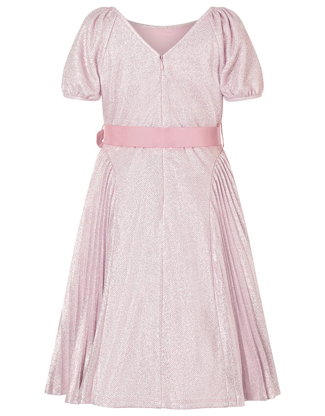 Mercury Shimmer Pleated Dress, Pink (PINK), large