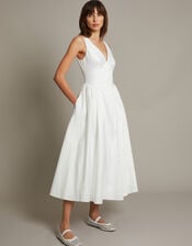 Colette Midi Wedding Dress, Ivory (IVORY), large