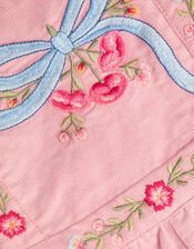 Baby Mon Cheri Embroidered Dungaree & Top Set, Pink (PINK), large