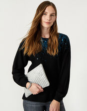 Quilted Suede Clutch Bag, , large