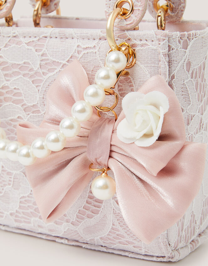 Bow Charm Lace Bag, , large