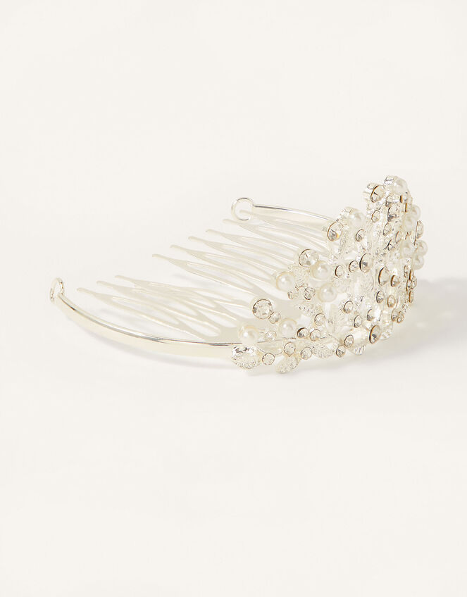Pearl Flower Tiara Comb, , large