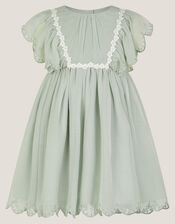 Baby Summer Scallop Dress, Green (SAGE), large