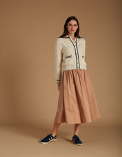 Mirla Beane Cecilia Cashmere Cardigan, Cream (CREAM), large