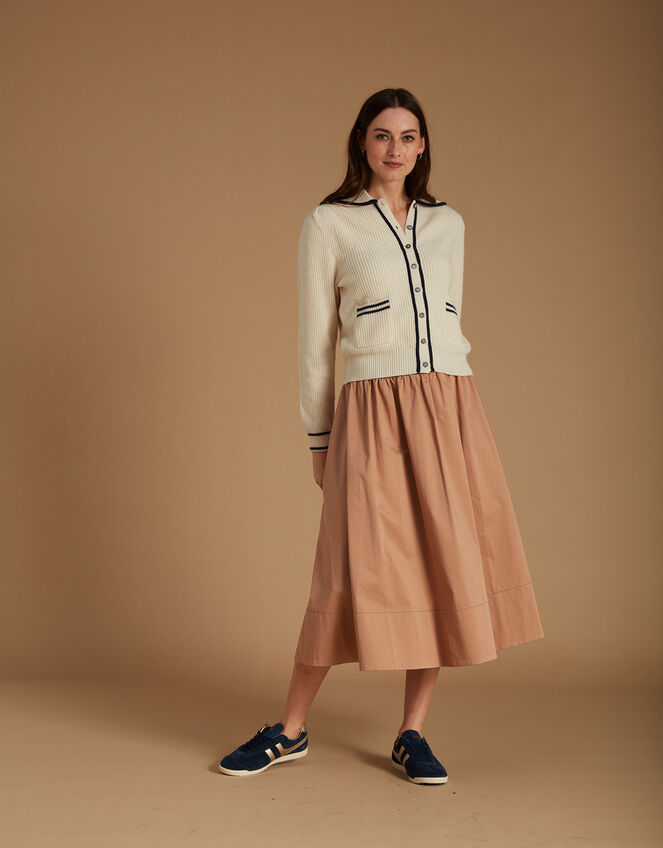 Mirla Beane Cecilia Cashmere Cardigan, Cream (CREAM), large