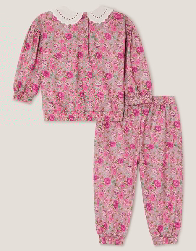 Baby Floral Collared Sweatshirt & Joggers Set , Multi (MULTI), large