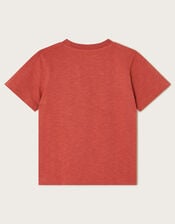 Dinosaur Graphic Cotton T-Shirt, Red (RED), large