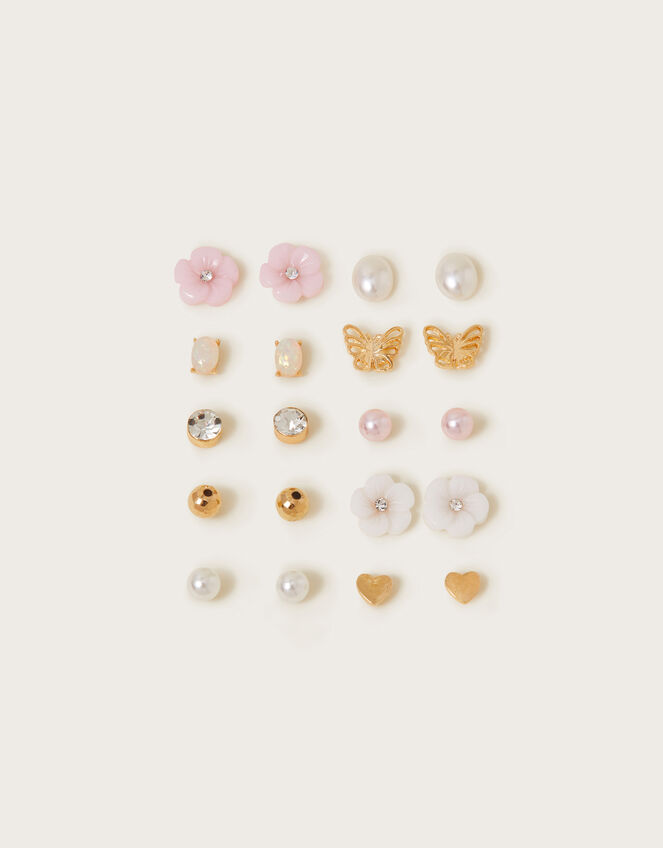 10-Pack Stud Earrings, , large