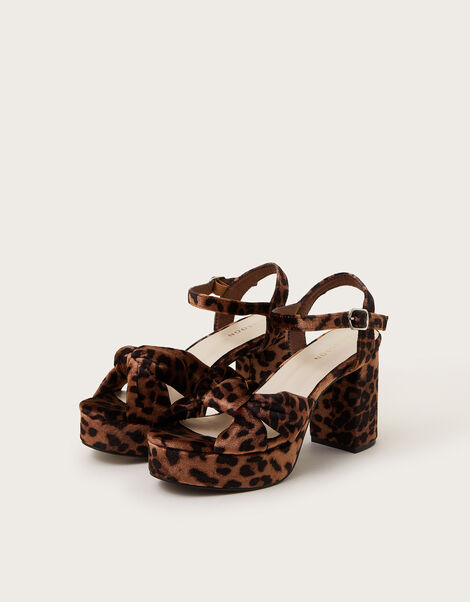 Mara Leopard Print Platform Heels, Multi (MULTI), large