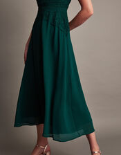 Monica Lace Midi Dress, Green (GREEN), large