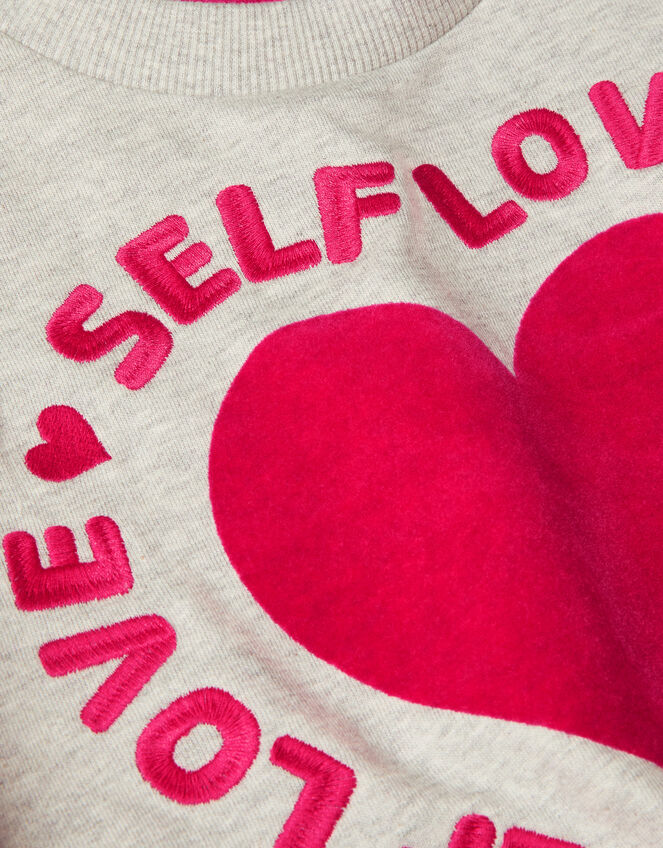 Self Love Graphic Sweatshirt, Grey (GREY), large