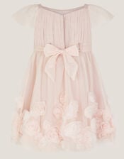 Baby Evangaline Rose Appliqué Tulle Dress, Pink (PINK), large