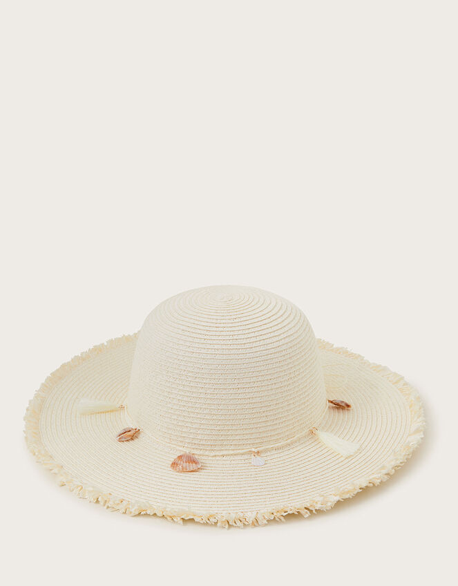 Shell Band Straw Hat, , large