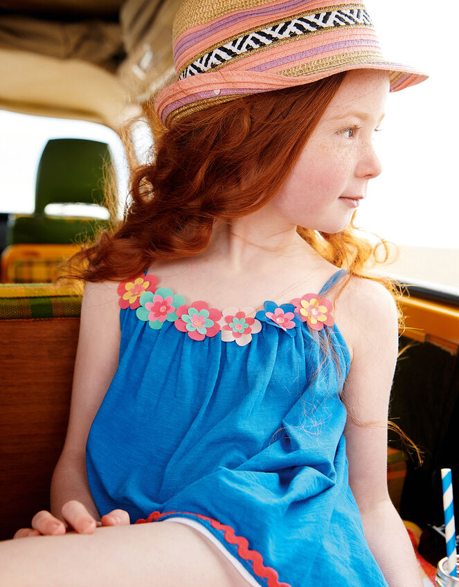 Fiesta Flower Cami , Blue (BLUE), large
