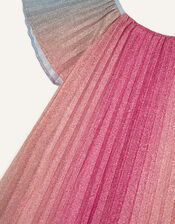 Rainbow Shimmer Pleated Dress, Multi (MULTI), large