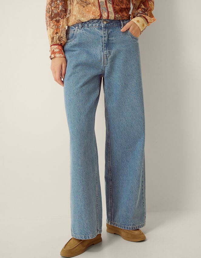 Lillian Wide Leg Jeans, Blue (LIGHT AUTHENTIC), large