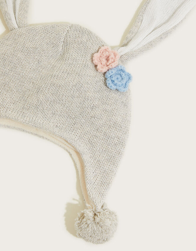 Baby Flora Bunny Nepal Hat, Grey (GREY), large