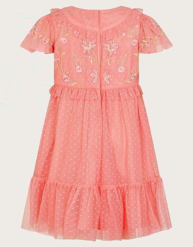 Baby Josephine Embroidered Dress, Orange (CORAL), large
