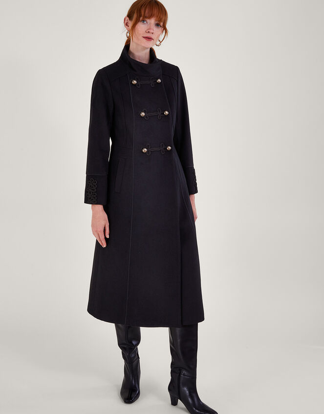 Mya Military Coat Black