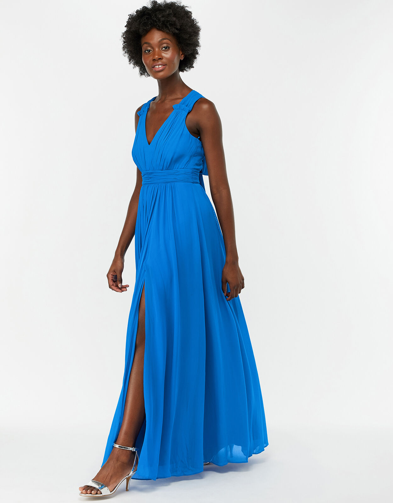Sinead Bow Back Maxi Dress Blue