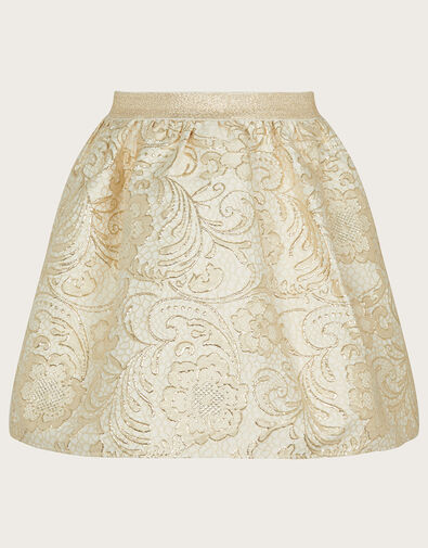 Jasmine All-Over Jacquard Skirt	 Gold, Gold (GOLD), large