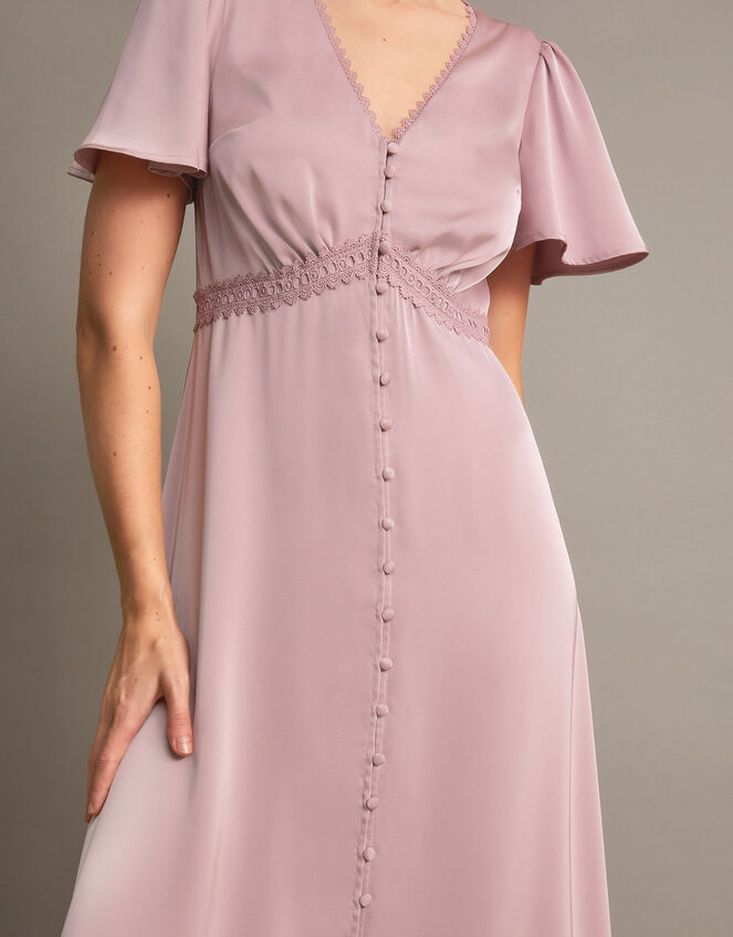 Ivy Satin Maxi Dress, Mink (MINK), large