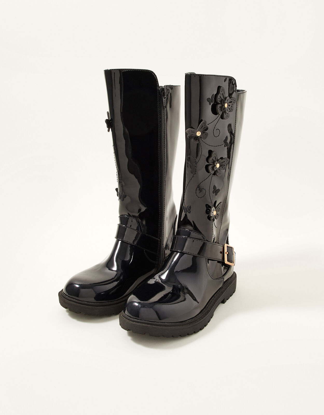 Patent leather riding discount boots