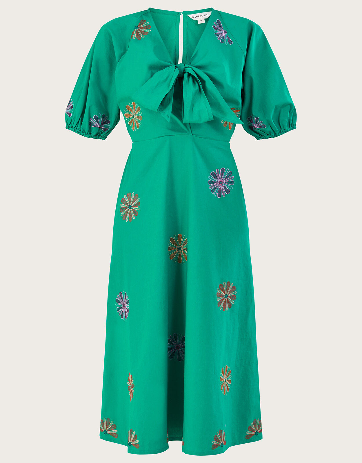 Monsoon green floral dress top
