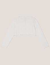 Maeve Bow Button Cardigan, Ivory (IVORY), large