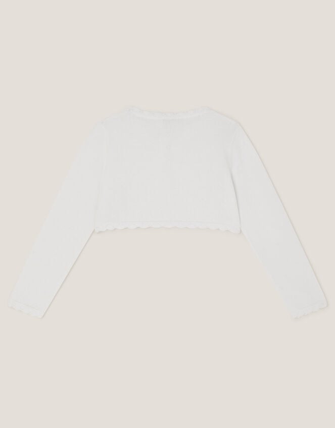 Maeve Bow Button Cardigan, Ivory (IVORY), large