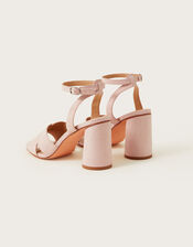 Suedette Block Heels, Nude (NUDE), large