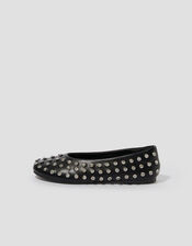 Julia Jewel Ballet Flats, Black (BLACK), large