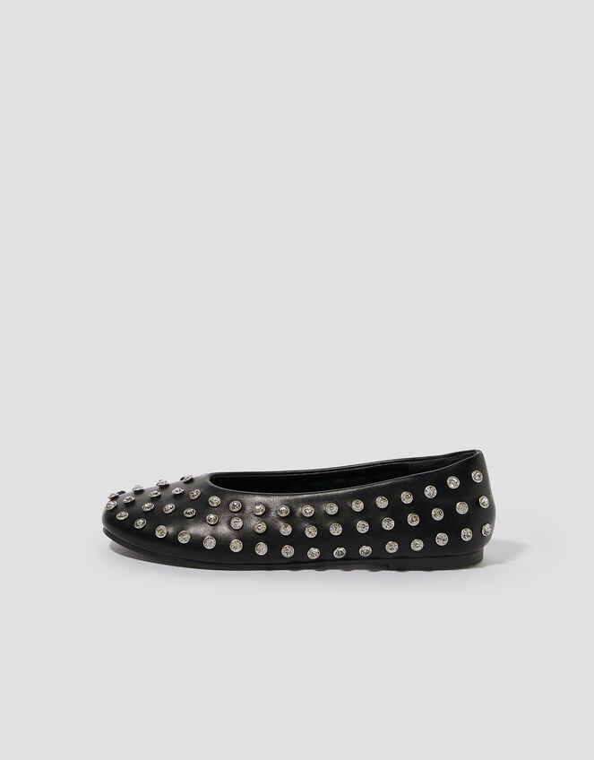 Julia Jewel Ballet Flats, Black (BLACK), large