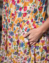 La Galeria Elefante Mediterranean Floral Maxi Dress, Multi (MULTI), large