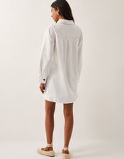 Nara Denim Tunic Shirt Dress, Ecru (ECRU), large