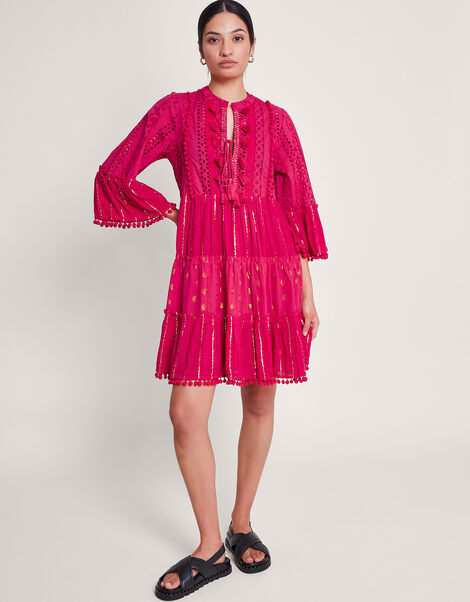 Sidney Metallic Kaftan, Pink (PINK), large