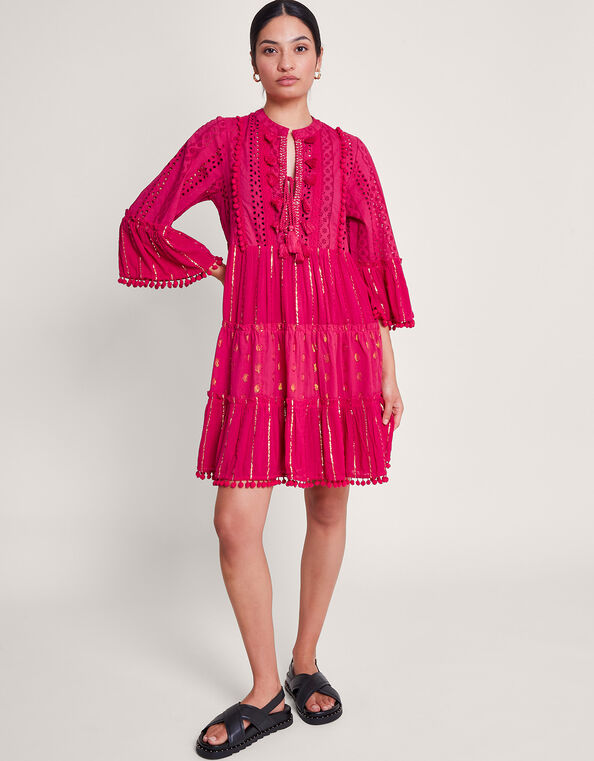 Sidney Metallic Kaftan, Pink (PINK), large