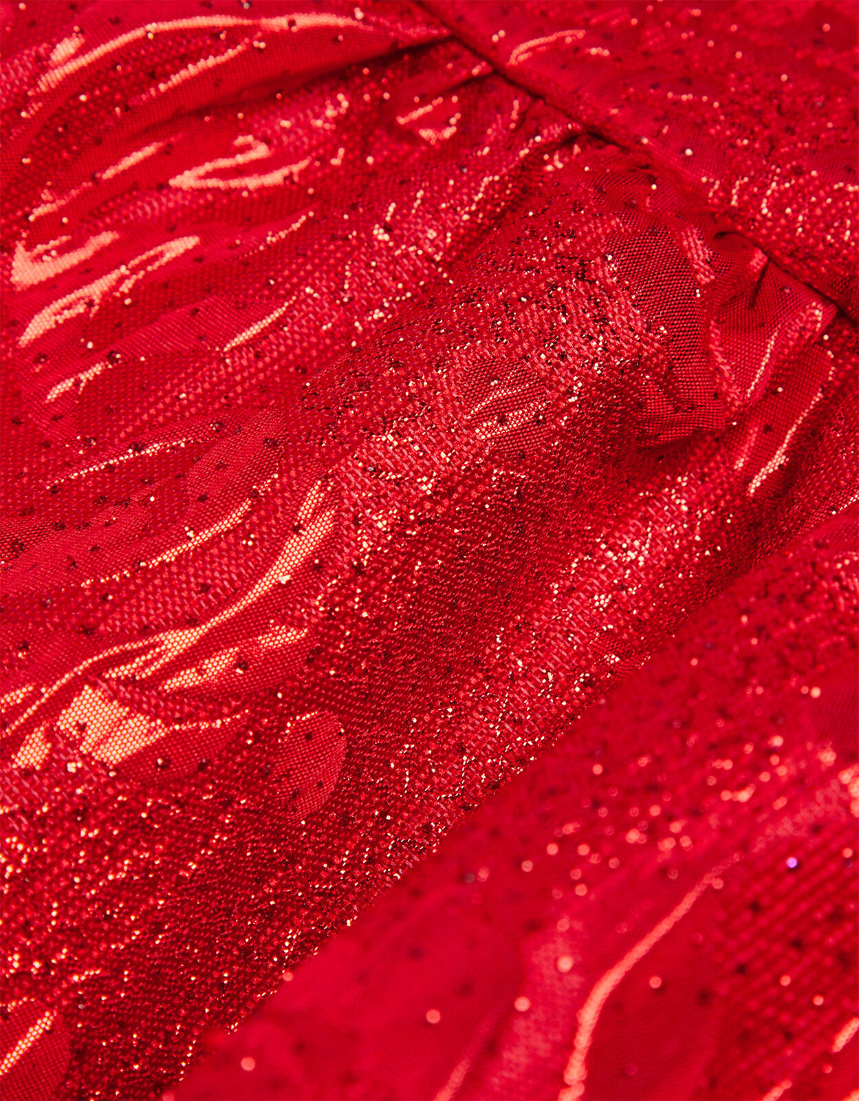 Jacquard Party Dress Red