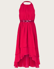Hayley Halter Neck Prom Dress, Red (RED), large